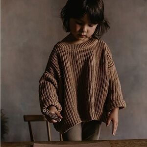 Quincy Mae Cozy Brown Knit Sweater